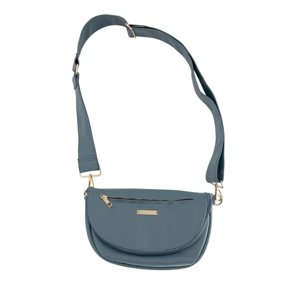 Simply Southern Crescent Sling Bag Blue Faux Leather‎ Crossbody Purse Fanny Pack - Image 3