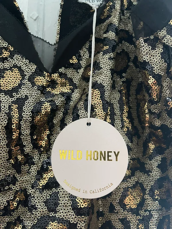 Wild Honey Sequin Leopard Mini Dress - Image 5