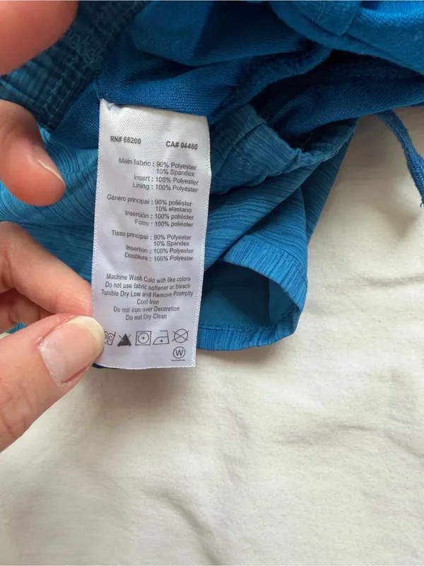 ASICS‎ Blue Running Shorts Size Medium Built-In Brief Athletic Activewear - Image 5