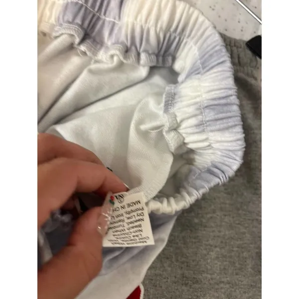Tie Dye Lounge Set Womens Medium Gray White Sweatshirt Jogger Set Cozy - Image 4