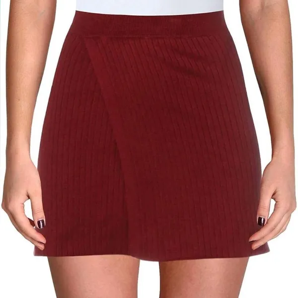 Free People Mod Wrap Skirt in Wine - Image 7