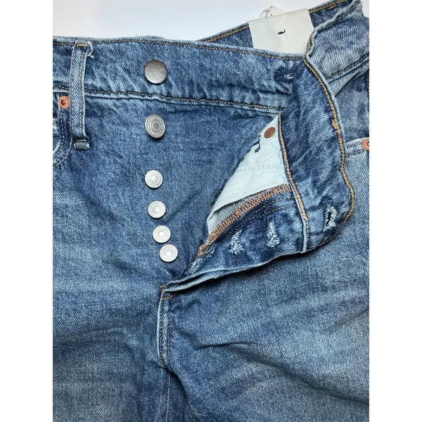 We The Free Boomerang High Rise Bermuda Denim Shorts Women’s Size 24 Blue - Image 8
