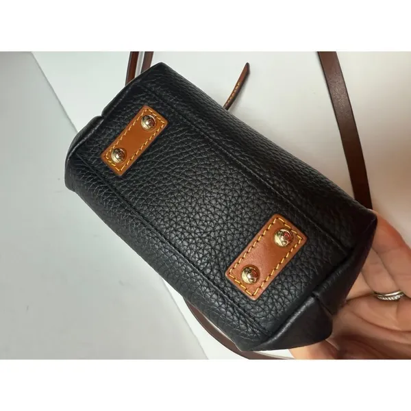 NEW! Dooney & Bourke Black Camden Pebblie Mini Hobo Leather Crossbody Bag - Image 7