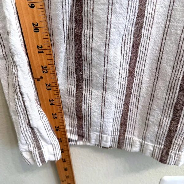 Anthropologie Chiara Corseted Wide Leg Pants Brown Motif Size 0 Linen Cotton - Image 14