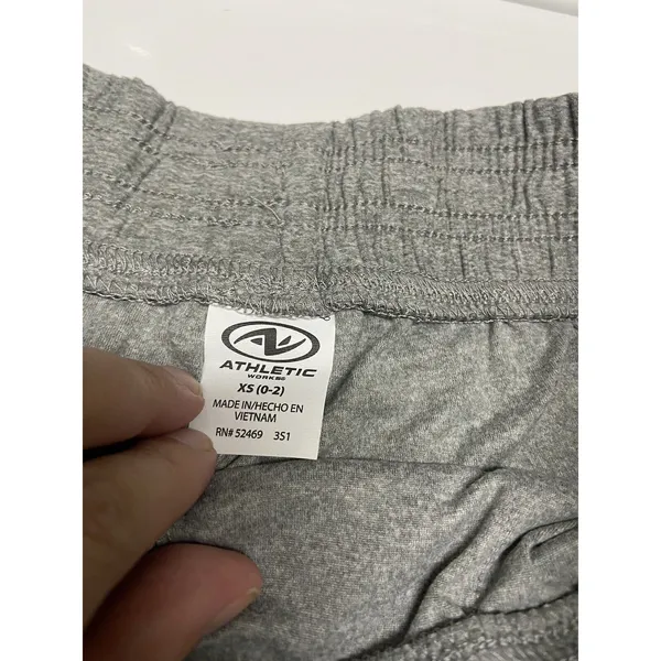 5/$35 Athletic Works Womens‎ Shorts Sz XS 0 2 Gray New Drawstring Knit - Image 3