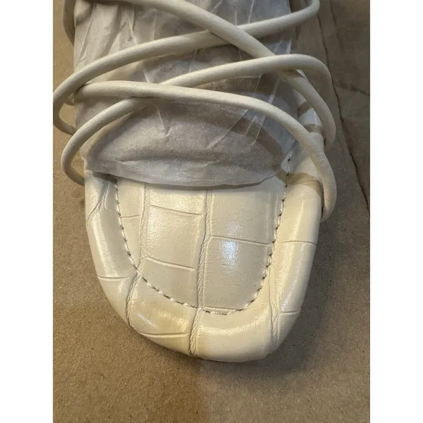 Sam Edelman Circus‎ Blanche Sandal Ivory Womens Size 6.5 Croc Embossed - Image 5