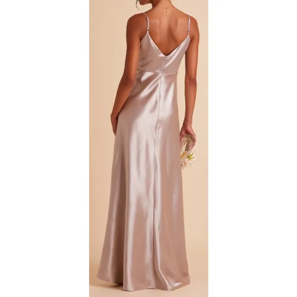 Birdy Grey Bridesmaid Dress Style Jay Color Taupe Fabric Satin Size Women's XS - Image 2