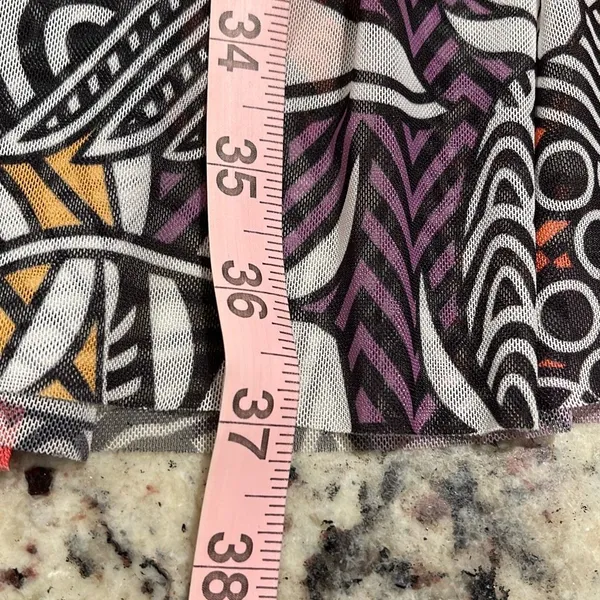 Farm Rio for Anthropologie Tropical Maxi Skirt Mesh Lined Black White Multi Smal - Image 11