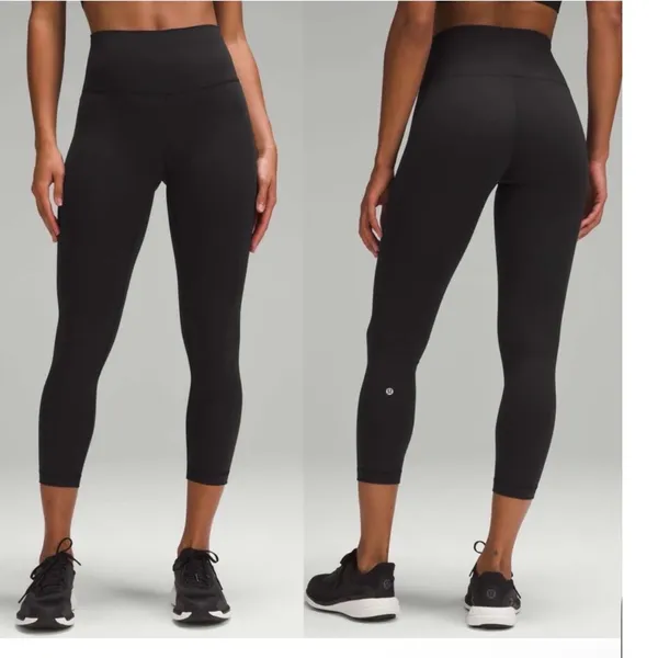 Lululemon Wunder Train Contour Fit High-Rise Crop 23"‎ Black Size 4 - Image 2