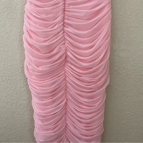 House of CB “Sofia” Fairy Pink Mesh Maxi‎ Dress strapless NWOT like fornarina XL - Image 10