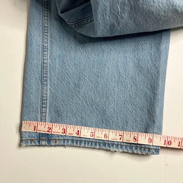 Abercrombie & Fitch Curve Love High Rise Loose Jeans Size 33 Light Wash Straight - Image 8