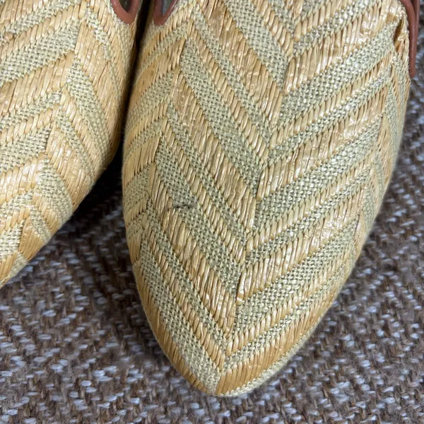 Birdies Womens Chevron Woven Slip-On Loafers in Natural Tan Sz 8.5 Casual Comfy - Image 6