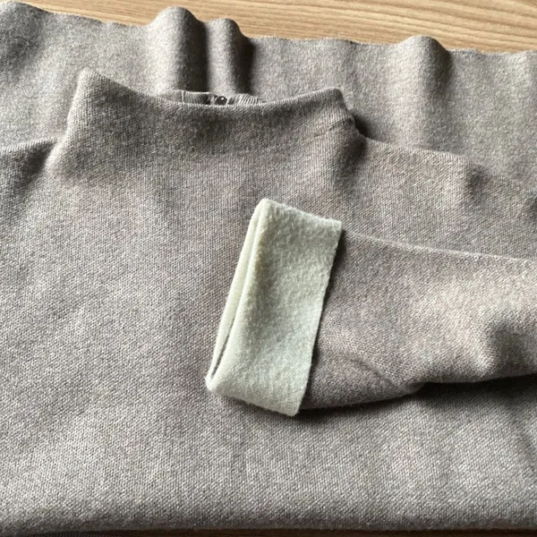 Tahari Gray Knit Mock Turtleneck Half Length Sleeve Knit Sweater S - Image 4
