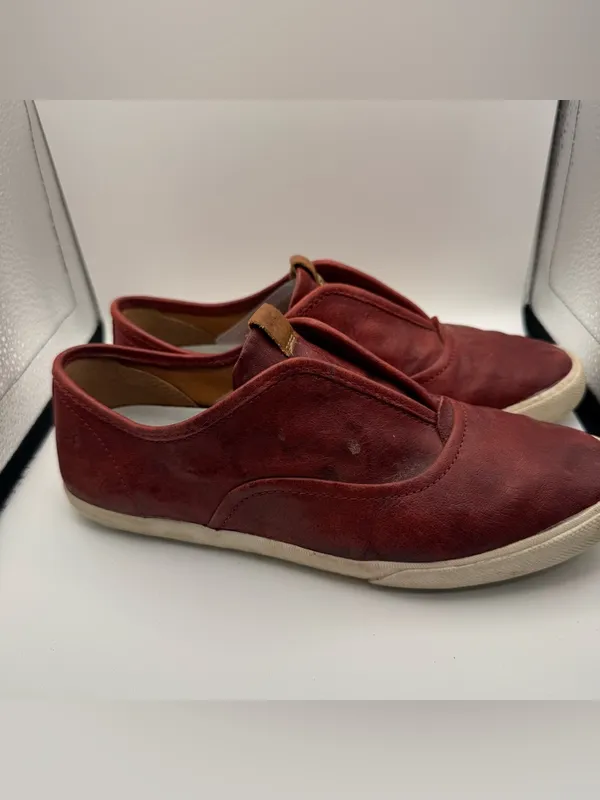 Frye Maya Cvo Leather Slip On Sneaker Shoe Burgundy Red‎ Maroon Casual Comfort 7 - Image 6