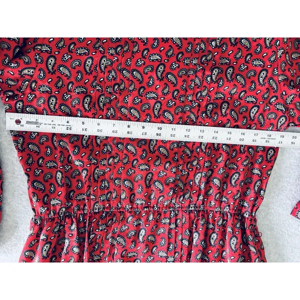 Vintage Talbots Paisley Maxi Dress Prairiecore Cottagecore Long Sleeve Womens 12 - Image 12
