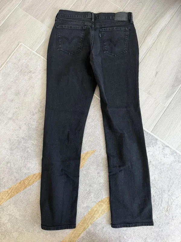 LEVIS Women’s 505 Gray Black Straight Denim Jeans Size 28 - Image 3