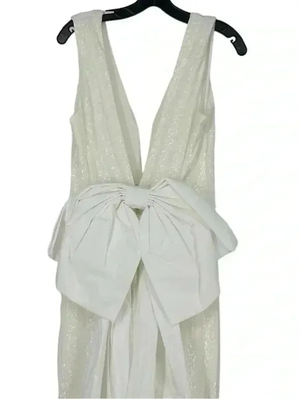 Rebecca Vallance Davina Bow Wedding Gown Ivory Mermaid Sequin Dress Sz 6 NWT - Image 13