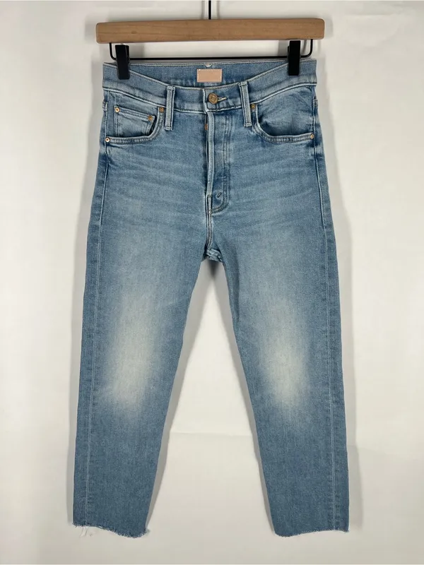 MOTHER‎ Tomcat Ankle Fray Jeans in Light Blue - Image 2