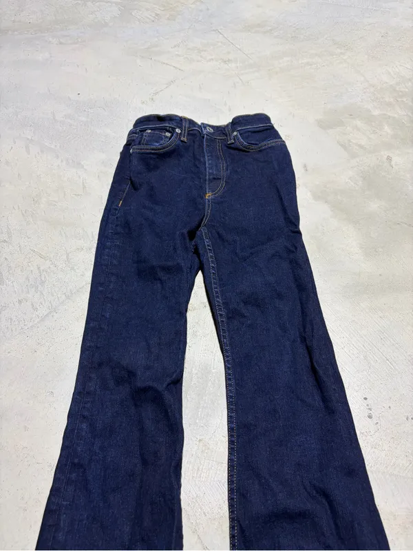 Rag & bone Casey High-Rise Dark Blue Flare Jeans 24 - Image 2