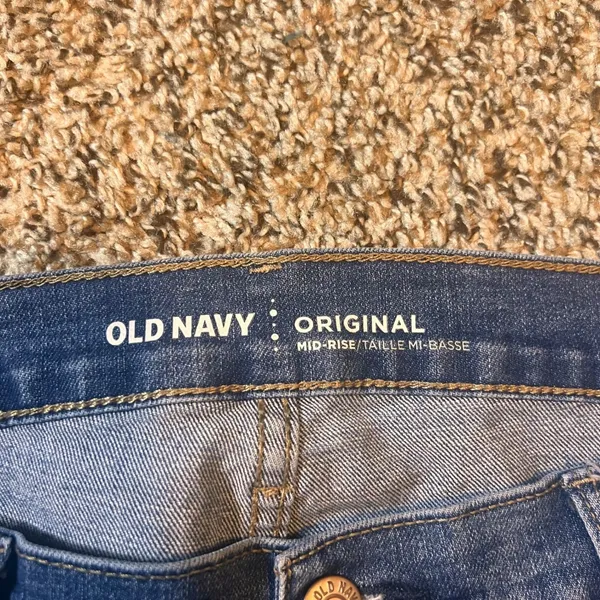 Old Navy Original Mid Rise Denim Jeans Womens Size 8 Long Blue Classic - Image 2