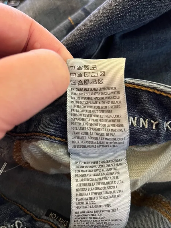 American Eagle Outfitters Skinny Kick Jeans 360 Super Stretch Indigo 12 Long - Image 5