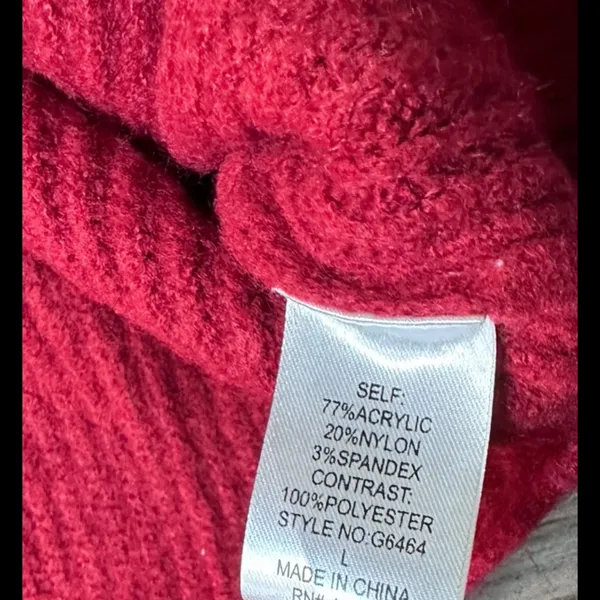 Day + Moon: V-Neck Sweater Cropped Top with Cap‎ Sleeves Annabelle Red NWT - Image 8