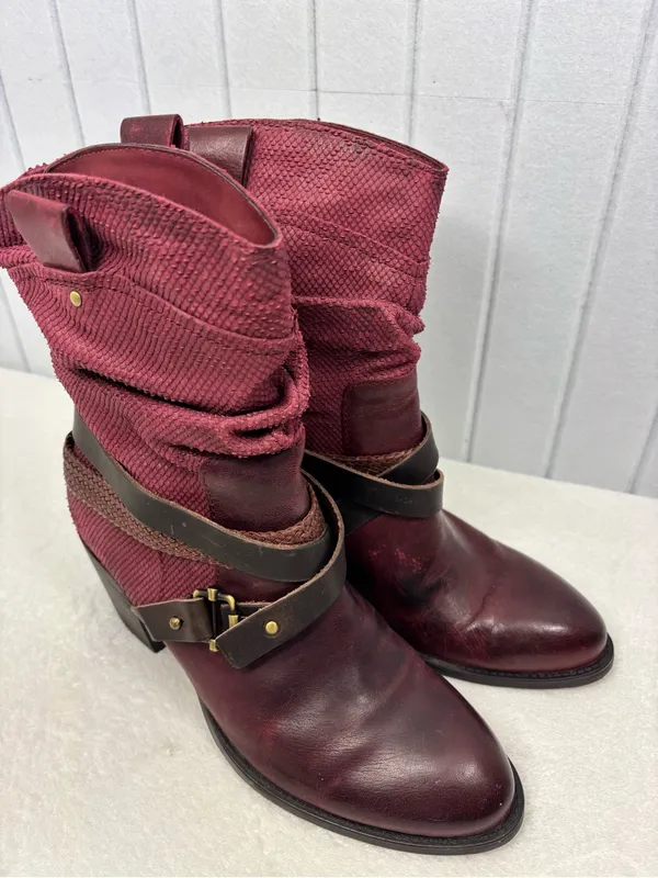 Otbt Women Hay Ride Distressed Leather Western Cowboy Boots Size 9.5m - Image 2