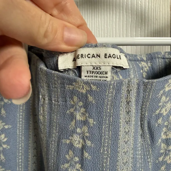 Abercrombie and Fitch Blue & White Floral Stripe Skirt size XXS - Image 2