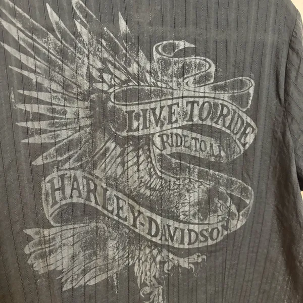 Harley Davidson Women's 2016 Biker Shirt‎ Snap Down Shirt Sleeve Black Size XL - Image 4