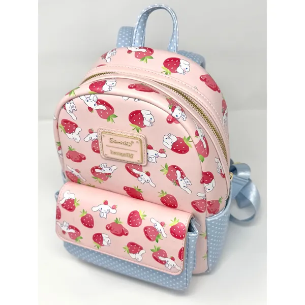 Loungefly Cinnamoroll Strawberry‎ Allover Print Mini Backpack Excellent Blue Dot - Image 3