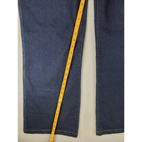 Madewell High-Rise Flare Jeans Women 31‎ Dark Blue Stretch Denim NEW - Image 6