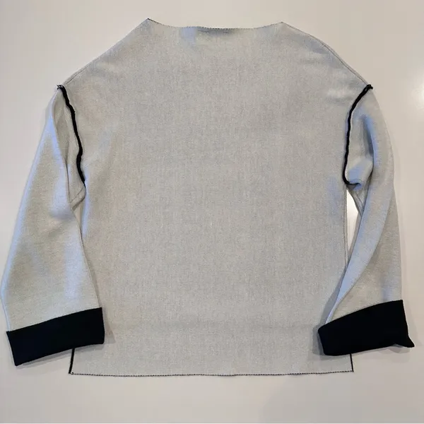 Badgley Mischka Double‎ Faced Sweater Knit Top Size Large - Image 4