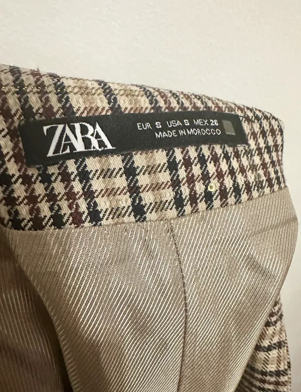 Zara plaid pinafore sleeveless mini dress - Image 6