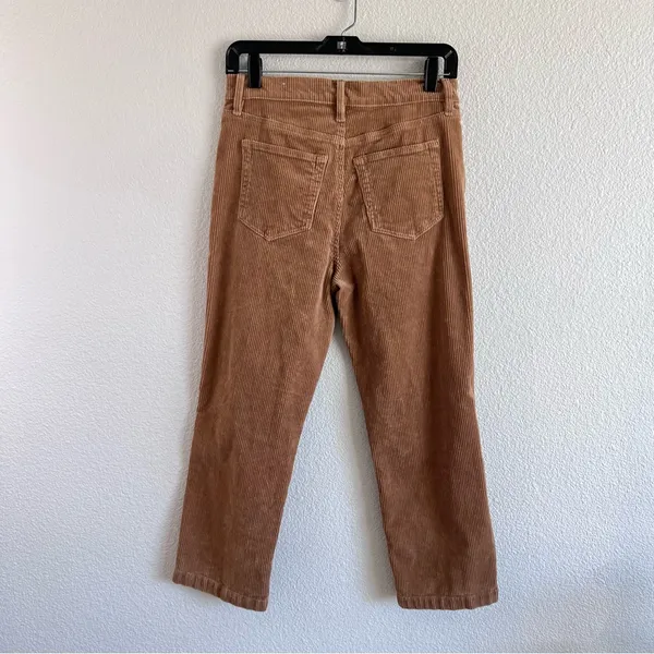 LOFT Women's Straight Corduroy High‎ Rise Pants Perfect Camel - Image 3