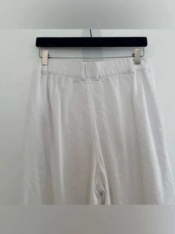 Abercrombie & Fitch Crop White Wide-Leg Pants - Image 8