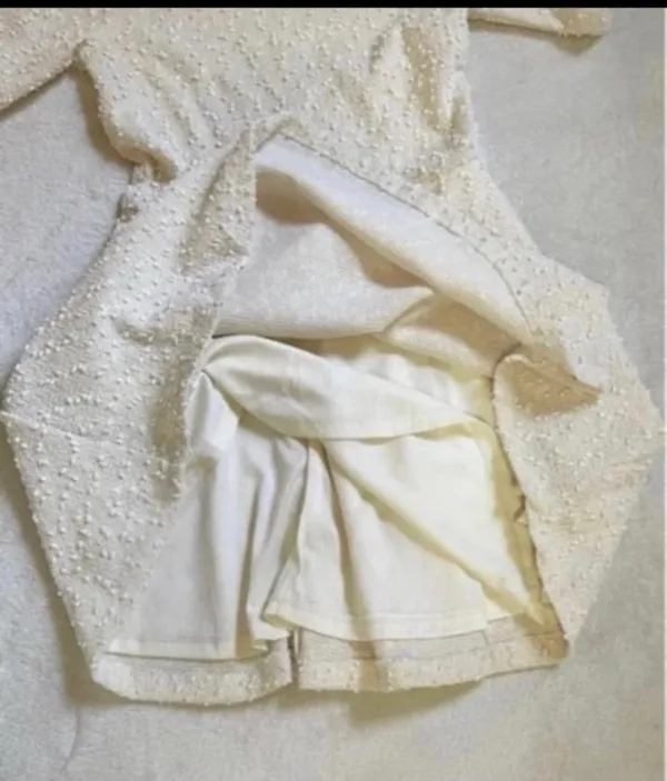 Forever 21 NWT Cream beaded dress sz M - Image 5