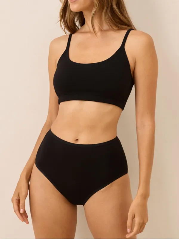 NWOT - pact Women's Black Everyday Strappy Scoop organic cotton Bralette S - Image 5