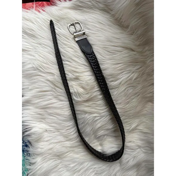 Chaps Black  Leather Belt with Silver Buckle - Image 2