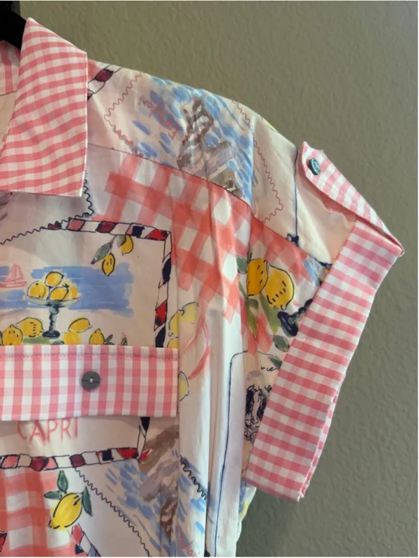 Entro Capri Lemon Mini Dress in Pink Size S - Image 5