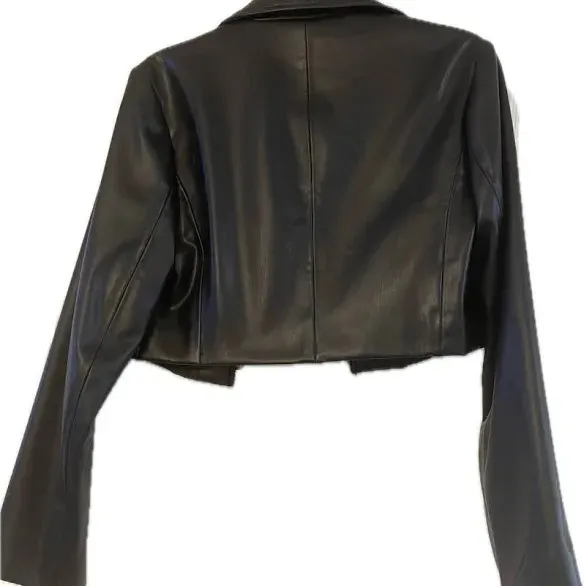 ZARA Black Leather Jacket - Image 2