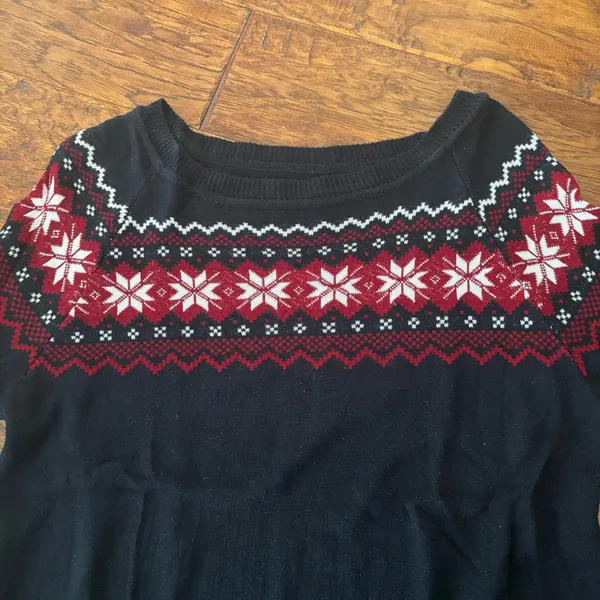 Navy Christmas Sweater Black - Image 2