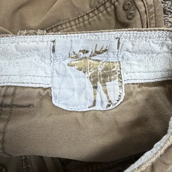 Abercrombie & Fitch Y2K women's green cargo utility cropped embroidered Size‎ 4 - Image 9