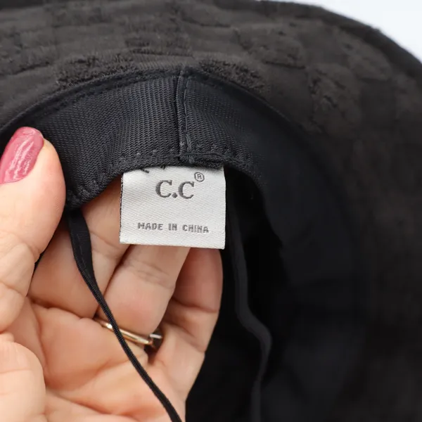 C.C Bucket Hat Womens OS Checkered Black UPF 50+ UV Protection Sun Hat New - Image 6