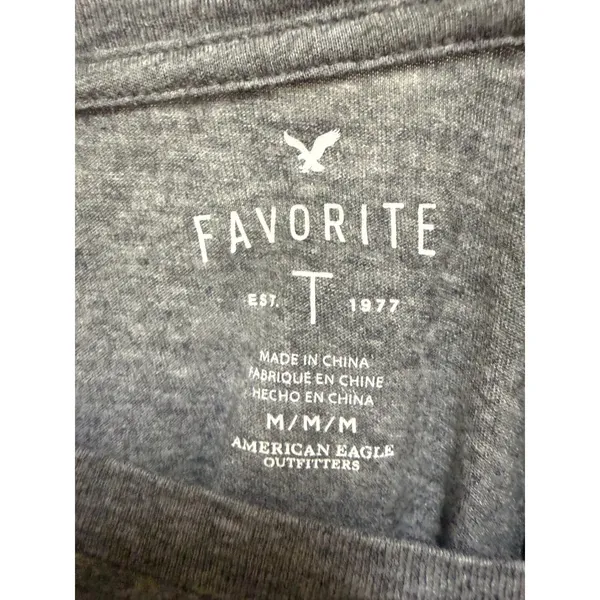 American Eagle Gray Heart‎ Graphic Long Sleeve Tee "Take The Long Way Home" M - Image 4