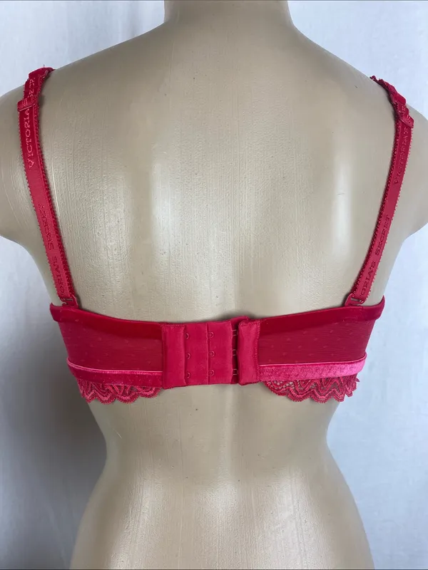 Victoria's Secret Very Sexy Red Balconette Wire Free Bra M - Image 2