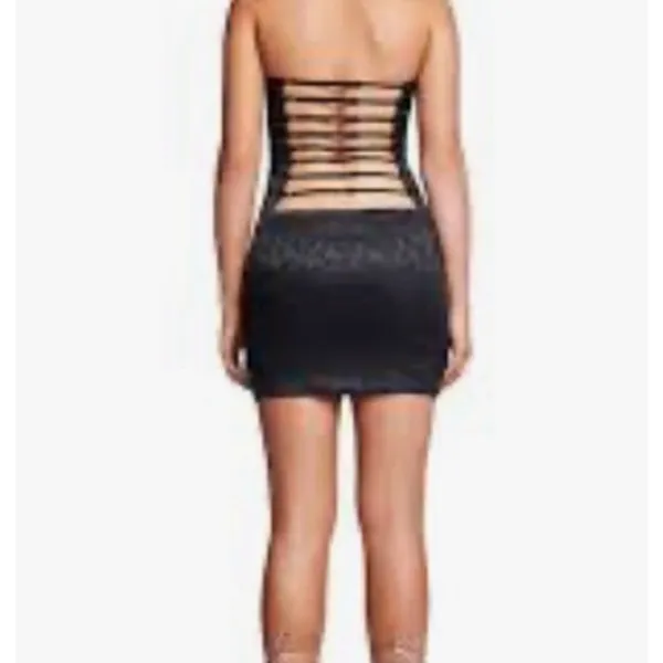 I.AM.GIA Strapless Mini Dress Open Back Minka Size M Black - Image 6