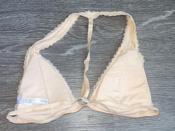 Cream Halter Lace Bralette - Image 2