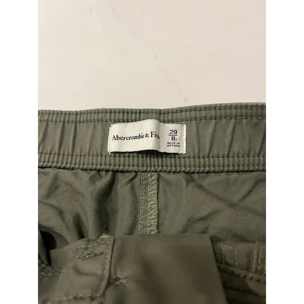 NWT Abercrombie & Fitch High Rise 90s Utility Cargo Pant Green 29/8 Short - Image 4