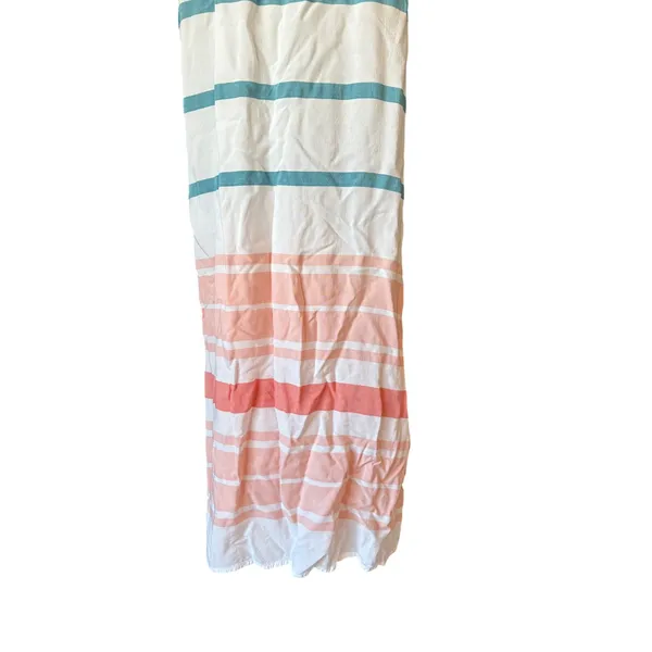 Natural Reflections Womens Striped Maxi Dress‎ Teal Pink Rope Straps Size Small - Image 7