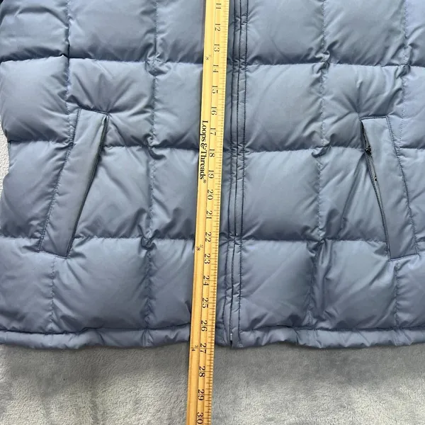 Eddie Bauer‎ Goose Down Weatheredge Puffer Jacket Womens Large Periwinkle Zip-Up - Image 9